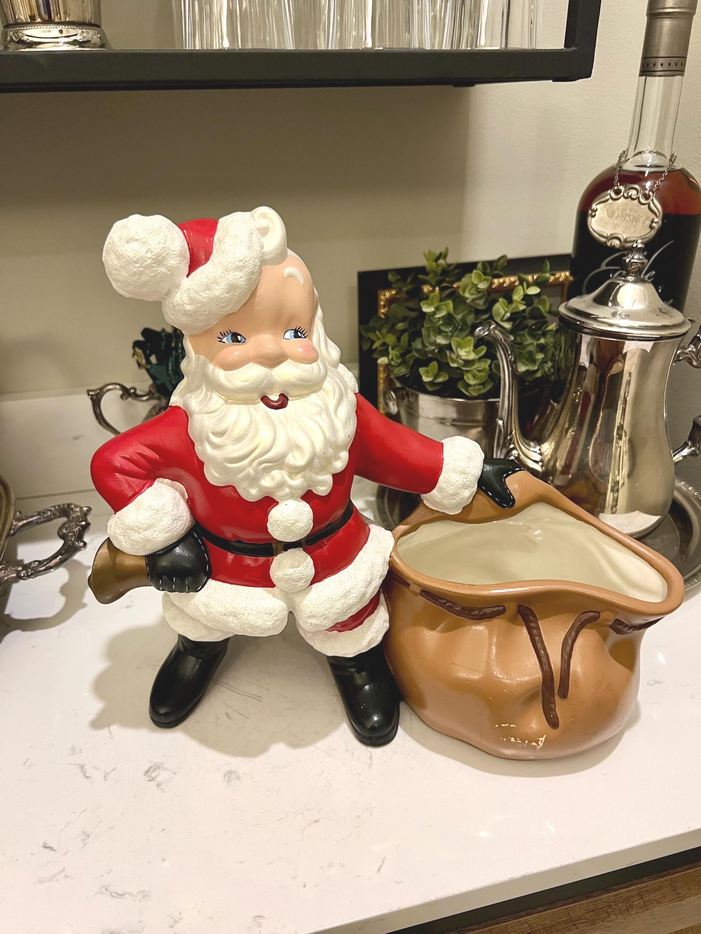 1970s Ceramic Santa With Bag - Etsy