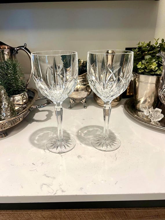 Vintage Marquis by Waterford Brookside Crystal All-Purpose Wine/Water  Goblets (Set of 2)