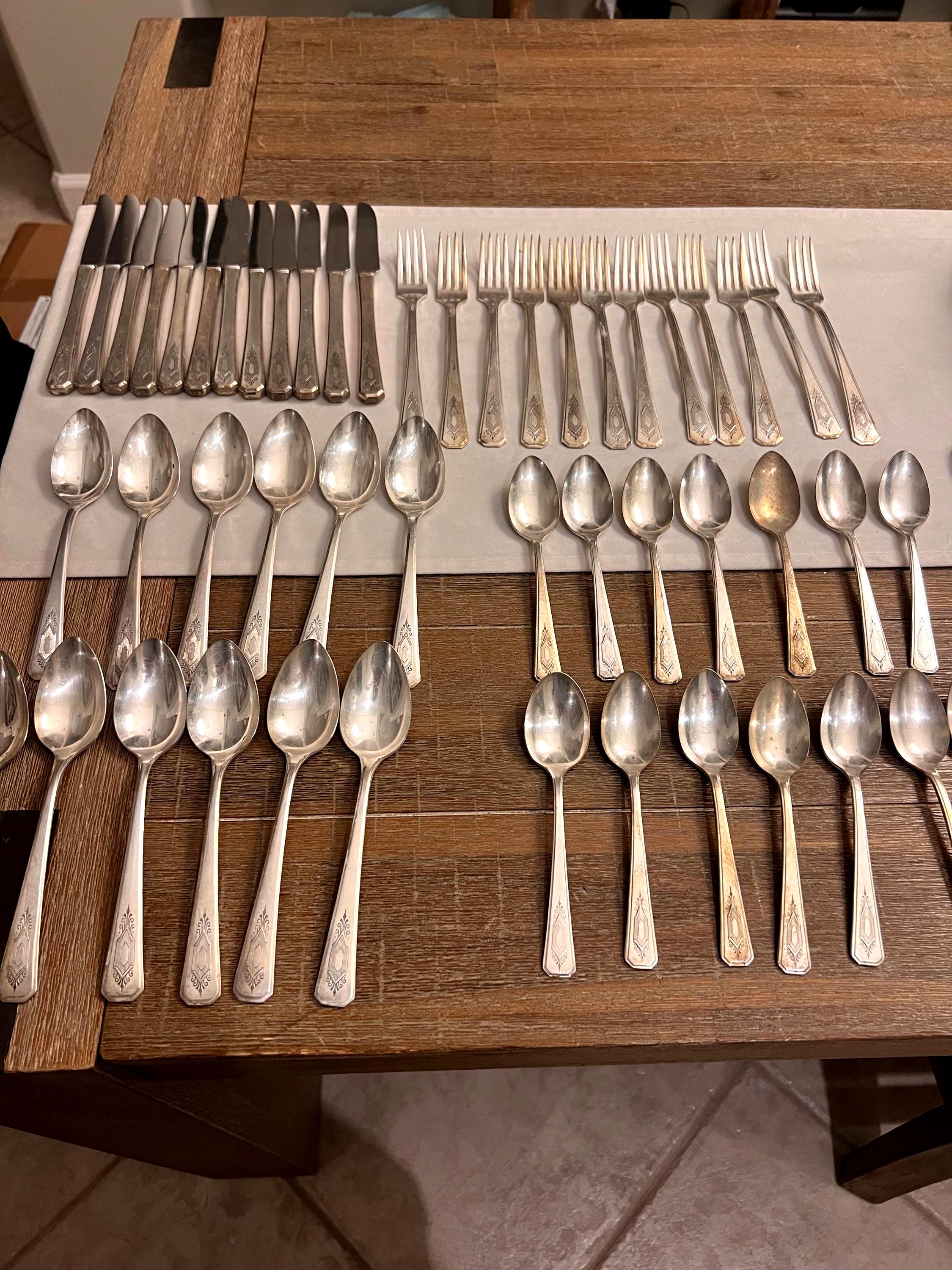 【WM. ROGERS】 ディナーセット 31本 Lady Densmore Wm Rogers Silverware Set - Etsy