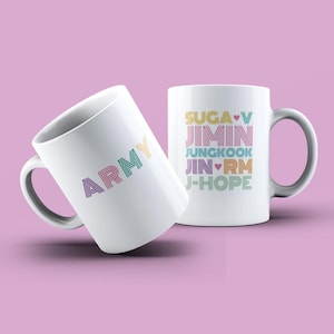 BTS Army Mug - BTS Mug -  Bts Bias Mug - Kpop Mug - 12oz