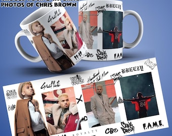 Taza de Chris Brown (355 ml) - Regalo para fans de Chris Brown - Chris Brown personalizado