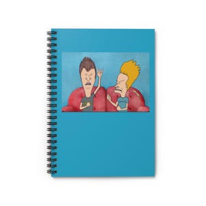 Beavis und Butt-Head Spiralblock - Liniert Linie | Perfektes Geschenk für Fans, Schulbedarf, Journaling, Notizen, Retro Stil