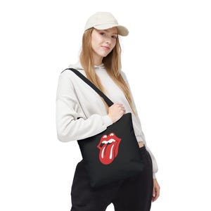 Rock Icon Tote Bag, Music Lover Gift, Concert Carryall, Trendy Reusable Bag, Rolling Stones, Everyday Essentials