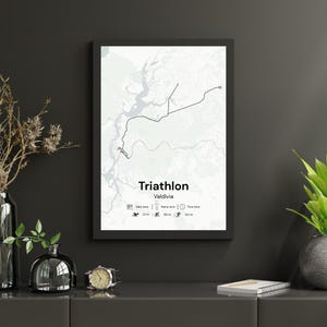 Personalized Triathlon Poster |  Race Valdivia | Marathon | Achievement | Keepsake