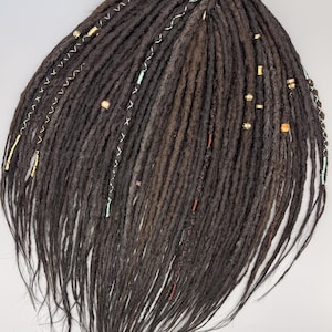 Synthetic Braid-in Dreads: Crochet Faux Locs Single/Double-ended in Dark Brown for Burning Man