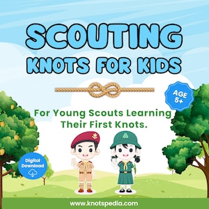Guía de nudos para niños / Libro electrónico sobre cómo hacer nudos (PDF) / Tarjetas didácticas de nudos