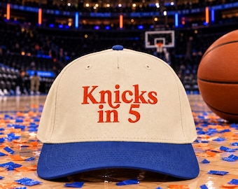 Gorra de 5 paneles de los New York Knicks, estilo campeonato, con cierre ajustable.