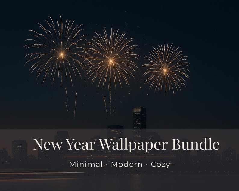 New Year Wallpaper | Desktop & Phone Backgrounds | Minimal Winter