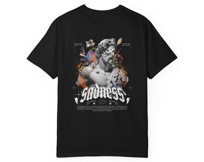 Unisex Garment-Dyed Graphic Tee: Soft Cotton Vintage Style