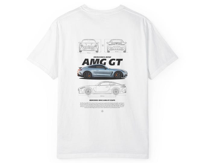 AMG GT Classic Car T-Shirt, Unisex Automotive Tee, Car Lover Gift, Vintage Car Shirt, Birthday Present for Him/Her, Casual Wear