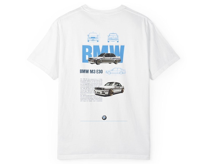 BMW M3 E30 Graphic Tee: Vintage Car Enthusiast Fashion