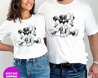 Mickey and Minnie Couple Shirts Disney Trip Couple Tees Disney Family T-Shirt Disney Matching Shirts Disney Lover Valentines Day Gift