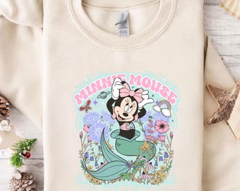 Disney Minnie Mouse Shirt Retro Minnie Sweatshirt for Disneyland Trip Disneyland Holiday Family Matching Shirts Disney Minnie Gift Sweater