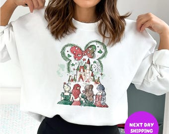 Disneyland Shirts, Retro Disney Princess Sweatshirt, Watercolor Princess Shirt, Disney Trip Sweater, Disneyworld Princess Gift Shirts