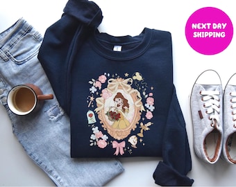 Disney Belle Sweatshirt, Beauty And The Beast Shirt, Retro Disney Tale as Old as Time Shirt,  Beauty Belle Sweater, Disney Princess Outfit