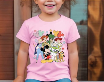 Disney Kids Shirt, Mickey and Toy Story T-Shirt, Disney Characters Birthday Girl Tees, Disneyland Trip Shirt, Family Matching Shirts
