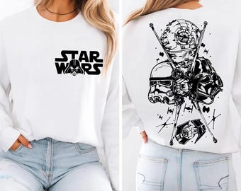 Disney Star Wars Sweatshirt Mandalorian Shirt Galaxy's Edge Sweater Darth Vader Shirt Chewbacca Shirt Star Jedi Shirt Luke Skywalker Shirt