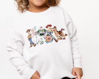 Disney Toy Story Toddler Sweatshirt Disney Kids Shirt Xmas Disney Christmas Sweater Kids Toy Story Xmas Gift Disney Family Trip Shirt