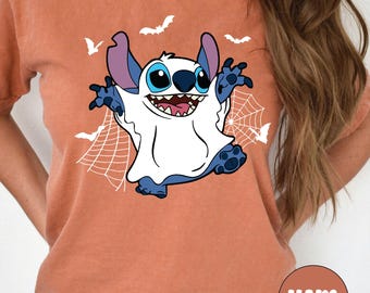 Halloween Stitch Shirt Comfort Colors® Disney Stitch Tee Spooky Stitch TShirt Kids Halloween Stitch Shirt Disneyland Halloween Tee