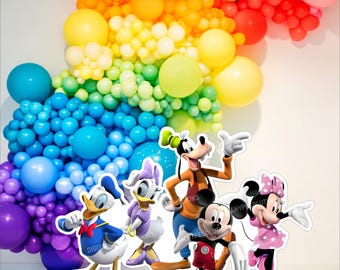 Recuerdos de Mickey Mouse de tamaño real con temática de anime, pegatinas para fiesta de cosplay de Minnie, letrero de bienvenida del pato Doland, Oh Twodies MK01