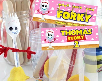 ToyStory Birthday Forky Bag Label BuzzLightyear ToyStory Party Favor Label Tag ToyStory Alien Birthday Boy Theme Party ToyStory Printable TS
