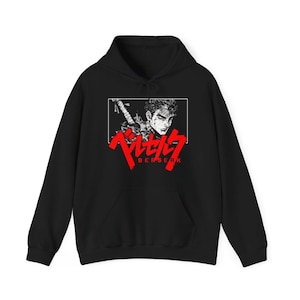 Berserk Anime Hoodie | Guts Graphic Hoodie | Dark Fantasy Manga Sweatshirt | Unisex Streetwear, Gift for Anime Fans | Gift For Her and Him