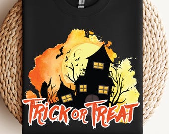 Trick or Treat Png , Halloween PNG, Spooky season Png, Halloween Sublimation Design, Halloween PNG, Halloween Kids Png, Retro Halloween Png