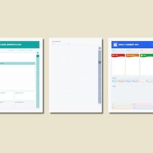Planer przepływu pracy programisty z hiperłączami w formacie PDF, cyfrowy planer kodowania, śledzenie programowania, tablet GoodNotes Notability na iPada zdjęcie 12