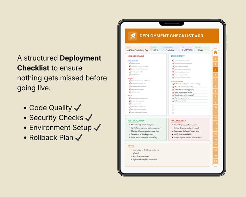 Planer przepływu pracy programisty z hiperłączami w formacie PDF, cyfrowy planer kodowania, śledzenie programowania, tablet GoodNotes Notability na iPada zdjęcie 4