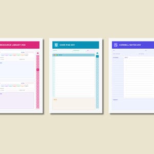 Planer przepływu pracy programisty z hiperłączami w formacie PDF, cyfrowy planer kodowania, śledzenie programowania, tablet GoodNotes Notability na iPada zdjęcie 11