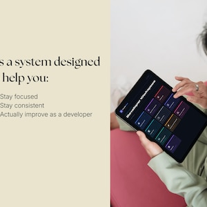 Planer przepływu pracy programisty z hiperłączami w formacie PDF, cyfrowy planer kodowania, śledzenie programowania, tablet GoodNotes Notability na iPada zdjęcie 3