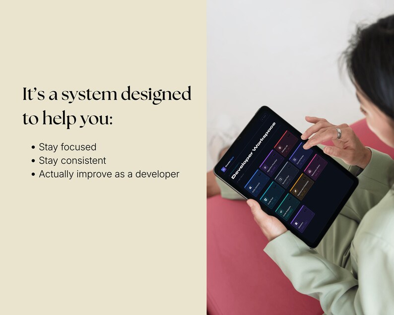Planer przepływu pracy programisty z hiperłączami w formacie PDF, cyfrowy planer kodowania, śledzenie programowania, tablet GoodNotes Notability na iPada zdjęcie 3