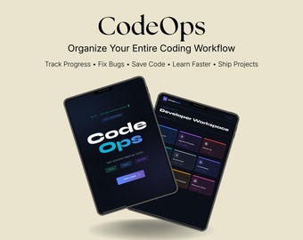 Planer przepływu pracy programisty z hiperłączami w formacie PDF, cyfrowy planer kodowania, śledzenie programowania, tablet GoodNotes Notability na iPada