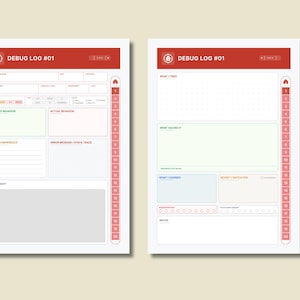Planer przepływu pracy programisty z hiperłączami w formacie PDF, cyfrowy planer kodowania, śledzenie programowania, tablet GoodNotes Notability na iPada zdjęcie 14