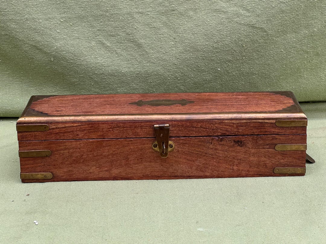 Antique Brass Desk/campaign Box (27cm) - Etsy