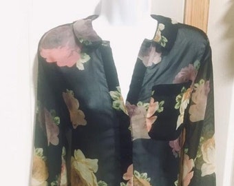 ASOS Sheer Floral Top Size US 6