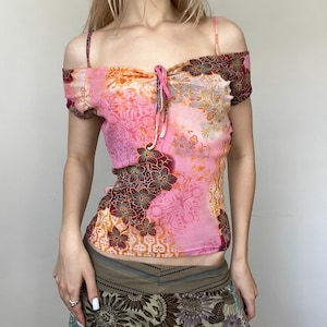 Y2k Colorful Tops - Etsy
