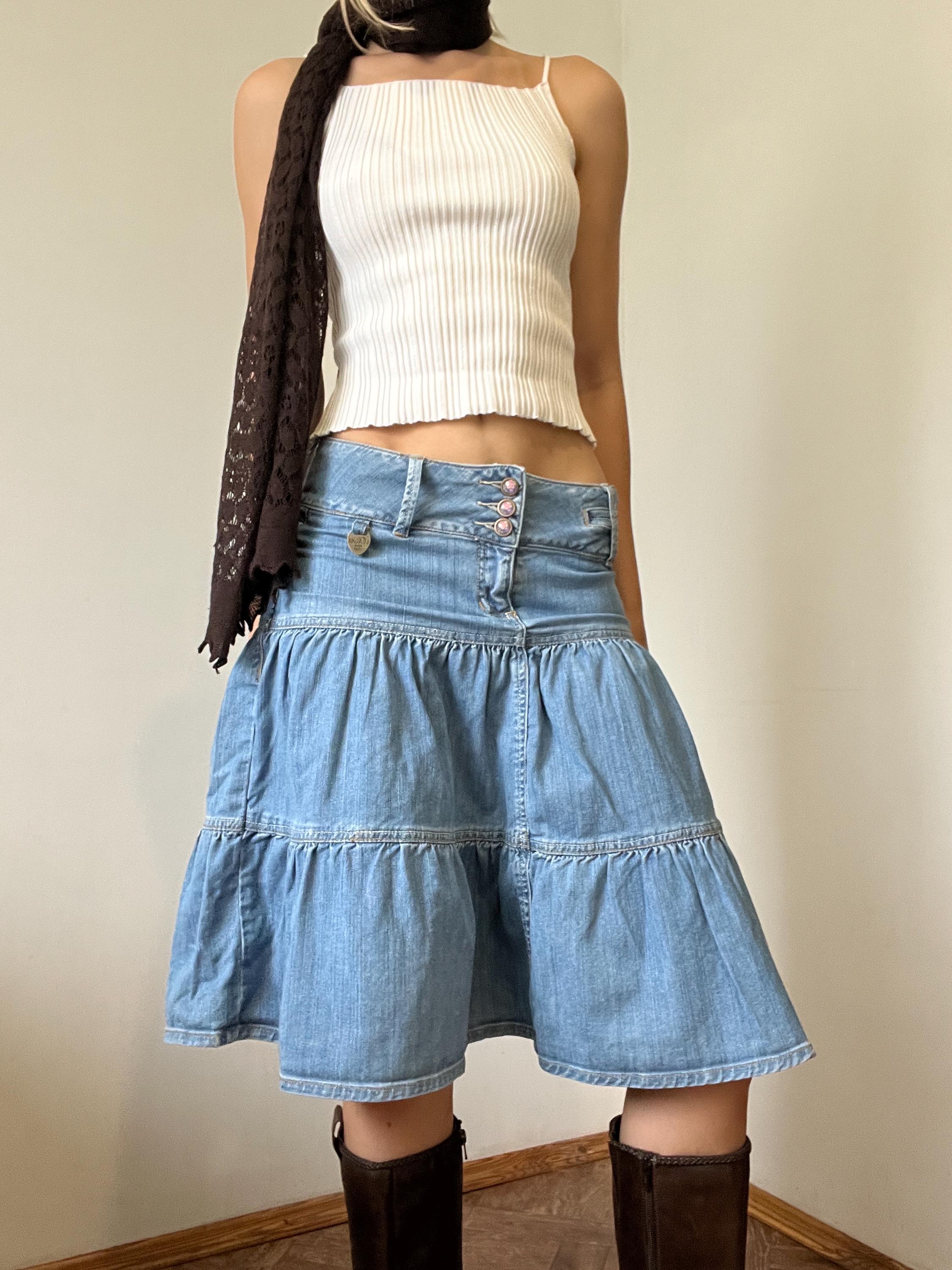 y2k 00s コムデギャルソン jeans skirt Jean Skirt Y2k - Etsy Canada