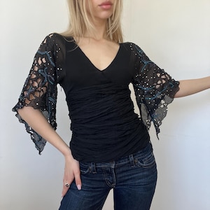 Haut en soie à sequins Witchy Deadstock