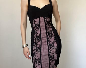 Lace Bodycon Mini Dress Y2K