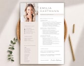 Lebenslauf Vorlage Deutsch – Word, Pages & Canva | Professioneller CV mit Anschreiben - Foto |  freundliche Bewerbungsvorlage 2026