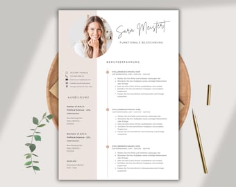 Bewerbungsvorlage, Lebenslauf Vorlage Word , Pages , Canva Moderner Lebenslauf, Anschreiben, Anlagen, Deckblatt, Motivationsschreiben