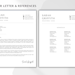 Nurse Resume Template Word, Google-Docs,Pages Registered Nurse Resume Template RN, Physician Assistant Resume for Nurse, New Grad Nurse CV image 4