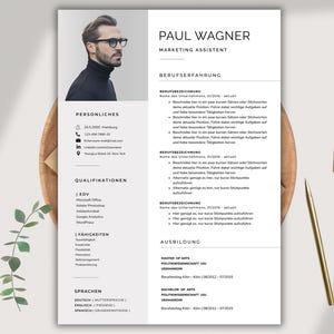 Bewerbungsvorlage Lebenslauf Word - Mac Pages - Canva – Moderner Lebenslauf mit Anschreiben & Deckblatt / freundliche Bewerbungsvorlage 2026