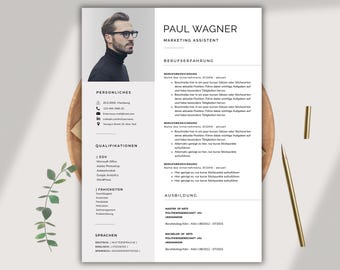 Bewerbungsvorlage Lebenslauf Word - Mac Pages - Canva – Moderner Lebenslauf mit Anschreiben & Deckblatt / freundliche Bewerbungsvorlage 2026