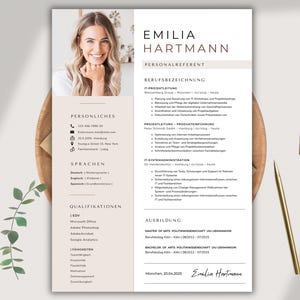 Lebenslauf Vorlage Deutsch – Word, Pages & Canva | Professional CV met Anschreiben - Foto |  Freundliche Bewerbungsvorlage 2026