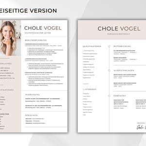 Peut inclure: Pr&eacute;sentation d'un CV en deux pages avec une photo d'une femme. Le CV comprend des sections pour l'exp&eacute;rience professionnelle, les qualifications, l'&eacute;ducation et les informations personnelles. Le texte est dans une police moderne avec une palette de couleurs neutres.