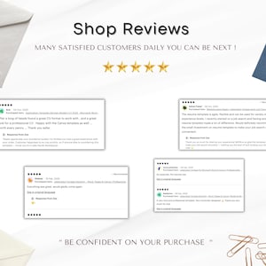 May include: Promotional image with the text "Shop Reviews" and "Many Satisfied Customers Daily You Can Be Next!" displayed. The image includes customer reviews, gold stars, stationery, and a wax seal on an envelope.