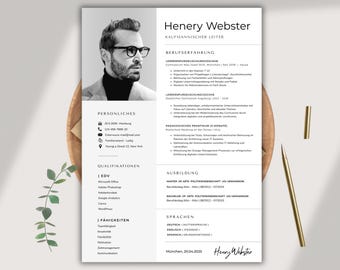 Lebenslauf Vorlage Ms-Word, Mac Pages & Canva | Moderne graue Bewerbungsvorlage mit Anschreiben | Professioneller  Lebenslauf 2026