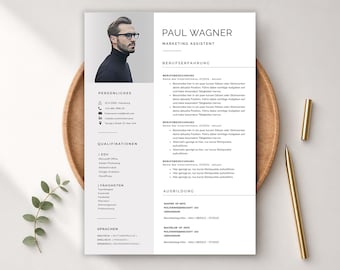Bewerbungsvorlage Lebenslauf Word - Mac Pages - Canva – Moderner Lebenslauf mit Anschreiben & Deckblatt | freundliche Bewerbungsvorlage 2026